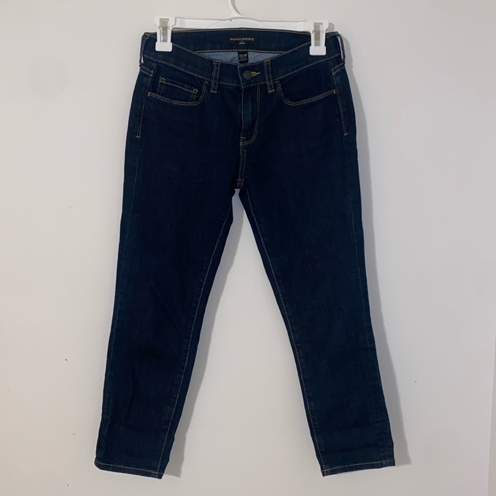 Mid-Rise Skinny Jean Banana Republic size 25 cropped length